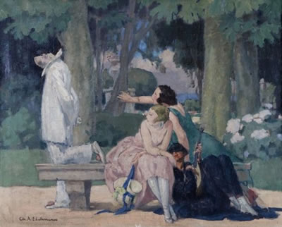 Pierrot dans un parc