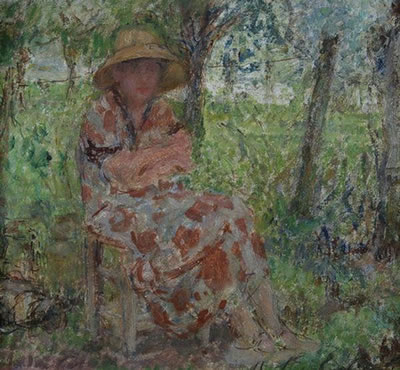 Femme dans un intérieur et femme dans un jardin