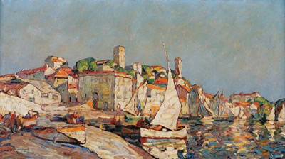 Sample artwork by Louis Pastour (1876 - 1948), known for landscape and still life painting - View similar artists and auction records