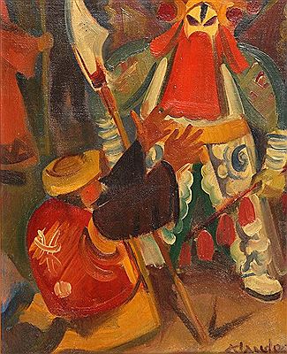 Scène de théâtre chinois