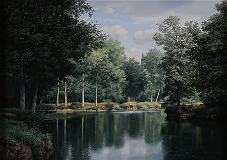 Matin d'été au bord de l'Indre