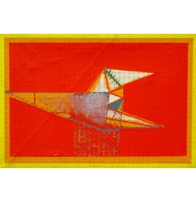 "Figure geometriche su fondo arancione"