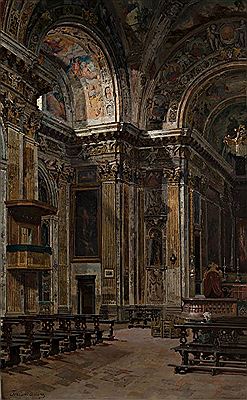 Sample artwork by Arturo Ferrari (1861 - 1932), known for landscape painting - View similar artists and auction records