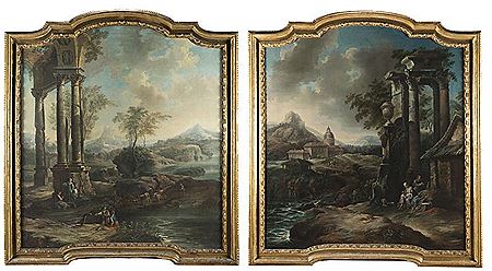 Sample artwork by Vincenzo Martinelli (1737 - 1807), known for landscape paintings - View similar artists and auction records