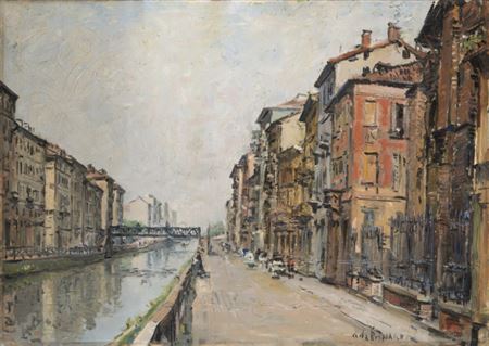 Naviglio by Giovanni Colombo - Auction record, sale price, and art valuation. Compare with similar artists and explore comparable artworks.