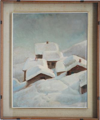 Case sotto la neve