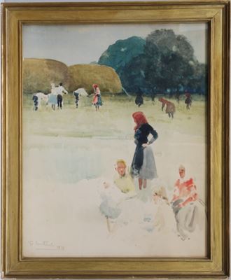 Paesaggio agreste con figure