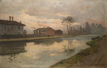 "Il Naviglio a Corsico" 1904