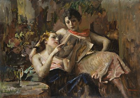 Ragazze in lettura by Giuseppe Amisani - Auction record, sale price, and art valuation. Compare with similar artists and explore comparable artworks.