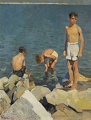 Piccoli bagnanti 1942 by Alessandro Pomi - Auction record, sale price, and art valuation. Compare with similar artists and explore comparable artworks.