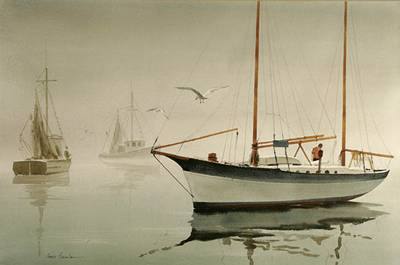 Sail Boats at Anchor