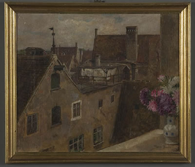 Cityscape View from a Window