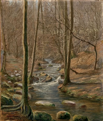 Early Spring Landscape with Stream - 1919