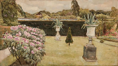 Mediterranean Garden - 1923 by Einar Parslev - Auction record, sale price, and art valuation. Compare with similar artists and explore comparable artworks.