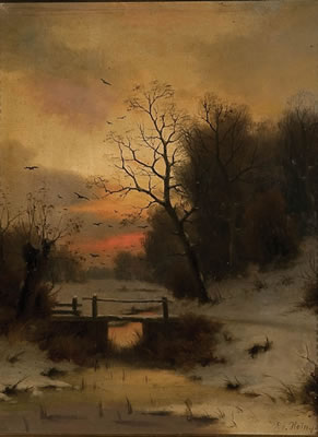 Winter Landscape at Dusk