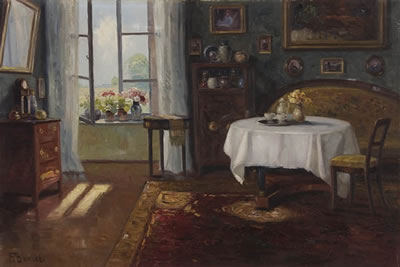 Interior Scene of Dining Room