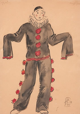 Costume Design for Pierrot from "Coppelia" - 1933