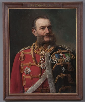 A PORTRAIT OF AN OFFICER OF THE PRUSSIAN LEIB GARDE HUSSAR