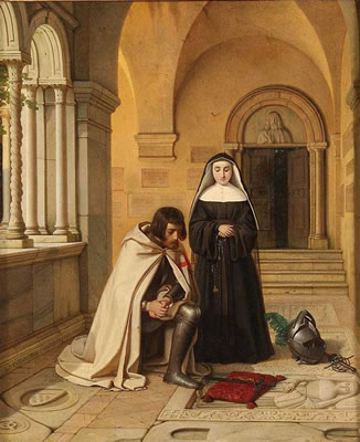 Crusader Praying at an Abby Grave - 1871