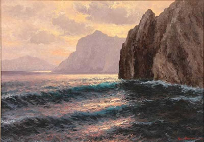 Sample artwork by Guido Odierna (1913 - 1991), known for seascape, landscape, still life and coastal view painting - View similar artists and auction records
