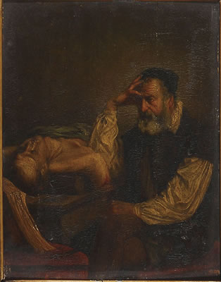 Man Sitting Next to an Amputee