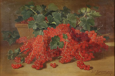 Still Life with Grapes by John Clinton Spencer - Auction record, sale price, and art valuation. Compare with similar artists and explore comparable artworks.