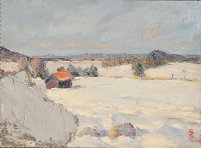 Winter Landscape by Svend Sinding Christensen - Auction record, sale price, and art valuation. Compare with similar artists and explore comparable artworks.