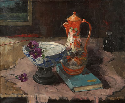 Still Life with Oriental Porcelain- circa 1940