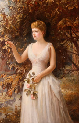 A Debutante with Roses- 1887