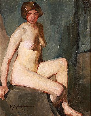 Seated Female Nude- 1911