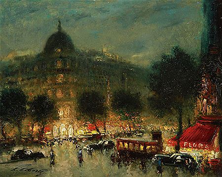 Boulevard Haussmann Paris at Night