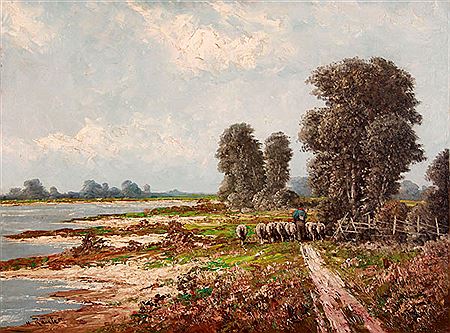 Sheep Herding Scene