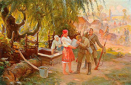 Women Drawing Water for Red Army Soldiers-1931