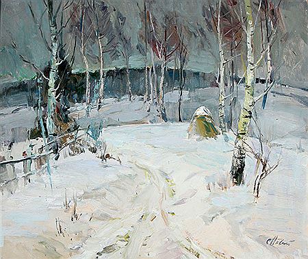 Winter Landscape with Birches