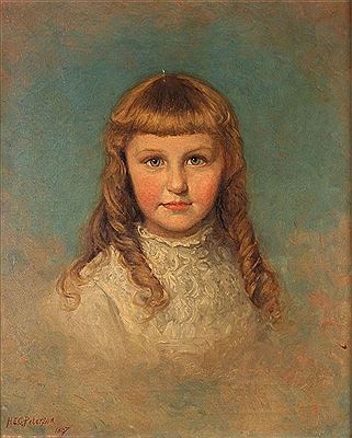 Portrait of a Young Girl With Golden Locks- 1887
