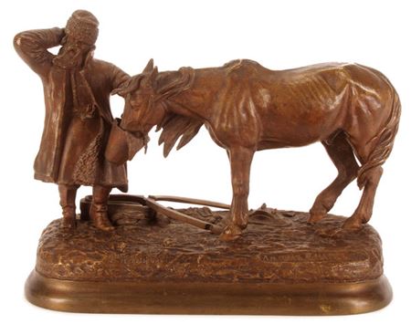 A Man Feeding His Horse