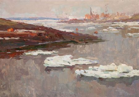 Distant View of a Port