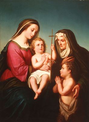 The Virgin and Child with St. Elizabeth and the infant John the Baptist-circa 1850