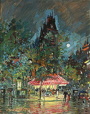Paris Nocturnal Café Scene