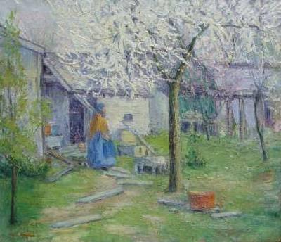 Lady with Bonnet by Cabin by Elmira Kempton - Auction record, sale price, and art valuation. Compare with similar artists and explore comparable artworks.