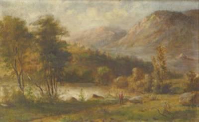 Fisherman on Path to Mountain Lake