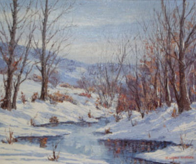 Sample artwork by Harold Hancock (1920 - 2006), known for commercial poster illustration, landscape, portrait and mural painting - View similar artists and auction records