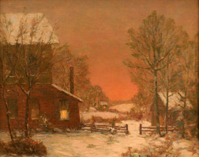 Brown County Winter Sunset by Paul Randall - Auction record, sale price, and art valuation. Compare with similar artists and explore comparable artworks.
