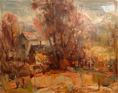 OUTDOOR PAINTING CLASS by Gianni Cilfone - Auction record, sale price, and art valuation. Compare with similar artists and explore comparable artworks.