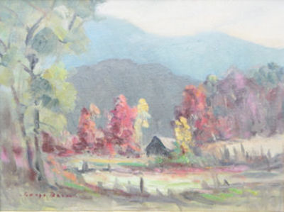 BROWN COUNTY AUTUMN WITH CABIN