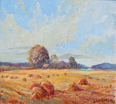 BROWN COUNTY FARMSTEAD WITH HAYSTACKS