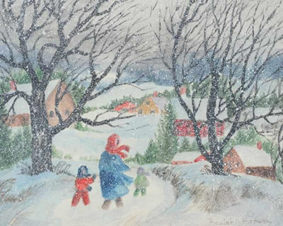 Wintertime in the Village by Beulah Elizabeth Hazelrigg Brown - Auction record, sale price, and art valuation. Compare with similar artists and explore comparable artworks.