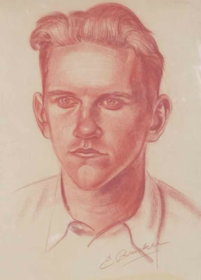 Portrait of Edmund Brucker: Self-portrait