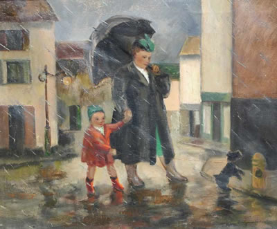 Sample artwork by Evelynne Daily (1903 - 2003), known for painter-landscape, portrait, still life, printmaker - View similar artists and auction records