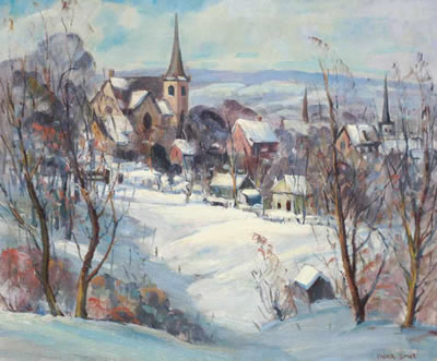 Snow Scene: Indiana Village